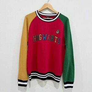 Harry Potter Hogwarts Box Lunch Color Block Crewneck Sweat Shirt Size M